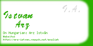 istvan arz business card