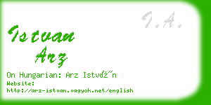 istvan arz business card